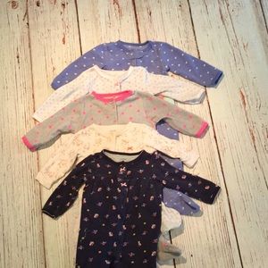 5 Carter’s Footed Onesies Sleepers